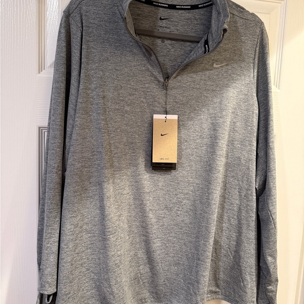 Nike Womens Dri-Fit Heather Gray Long Sleeve Shirt